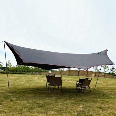 Silver Coated 210T Polyester Camping Tarp For Sun Protection And UV 50 Large Size