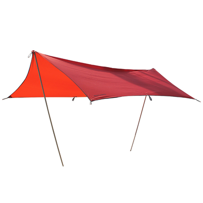 2.95x3.6m Camping Canvas Tarp Bracing Type Sun Shade For Rainproof Outdoor Shelter