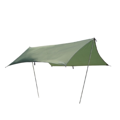 2.95x3.6m Camping Canvas Tarp Bracing Type Sun Shade For Rainproof Outdoor Shelter
