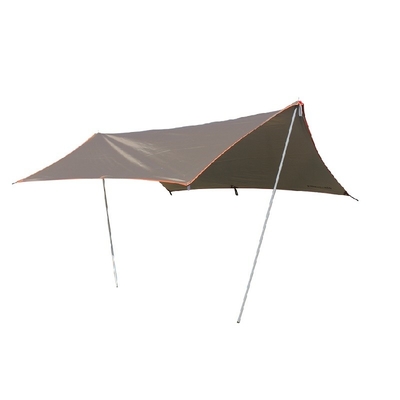 2.95x3.6m Camping Canvas Tarp Bracing Type Sun Shade For Rainproof Outdoor Shelter