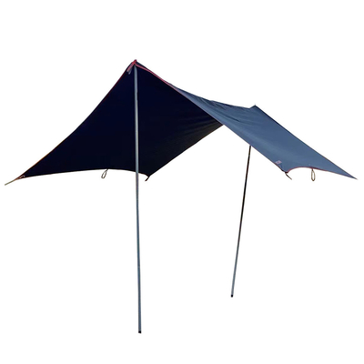 2.95x3.6m Camping Canvas Tarp Bracing Type Sun Shade For Rainproof Outdoor Shelter