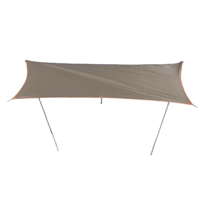 Silkscreen Printed Polyester Camping Tarp  Outdoor Sun Shelter With Waterproof Design