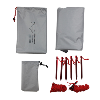Silkscreen Printed Polyester Camping Tarp  Outdoor Sun Shelter With Waterproof Design