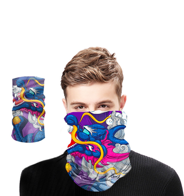100% Polyester Sublimation Seamless Bandana for Custom Multifunctional Headwear