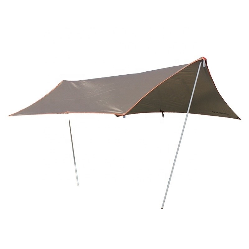 Iron Rod Bracket Outdoor Camping Tarp Waterproof For Hiking Fishing Picnic
