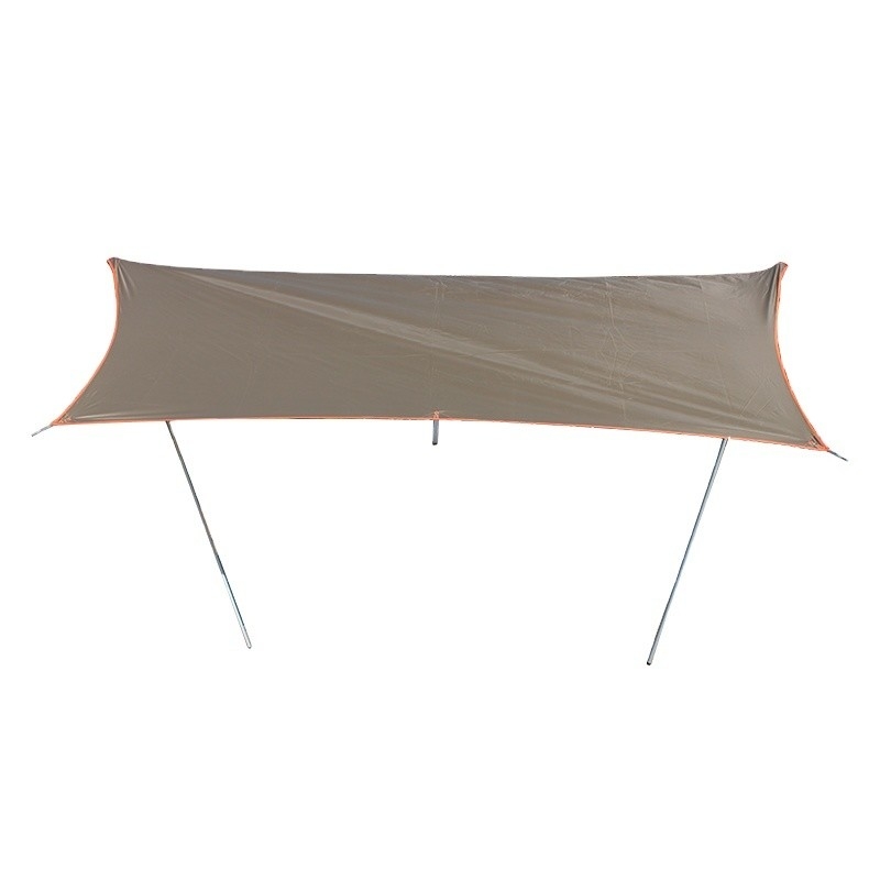 Silkscreen Printed Polyester Camping Tarp  Outdoor Sun Shelter With Waterproof Design